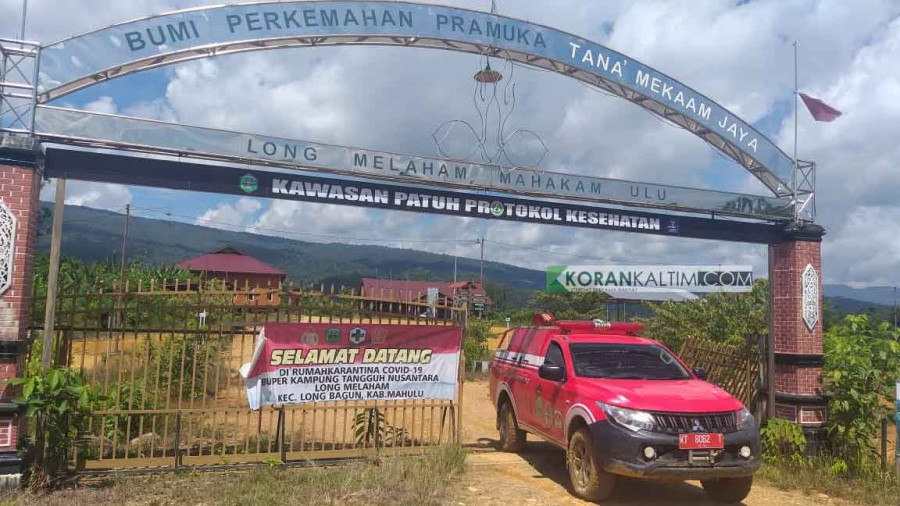 Bumi perkemahan, sebagai salah satu lokasi karantina masyarakat yang terpapar covid-19 di Mahulu (yosafat/korankaltim.com)