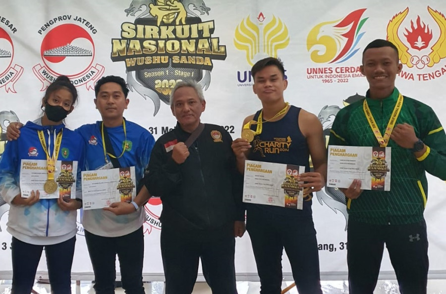 Wushu Kaltim boyong 3 emas. (Foto: Dok.WushuKaltim)