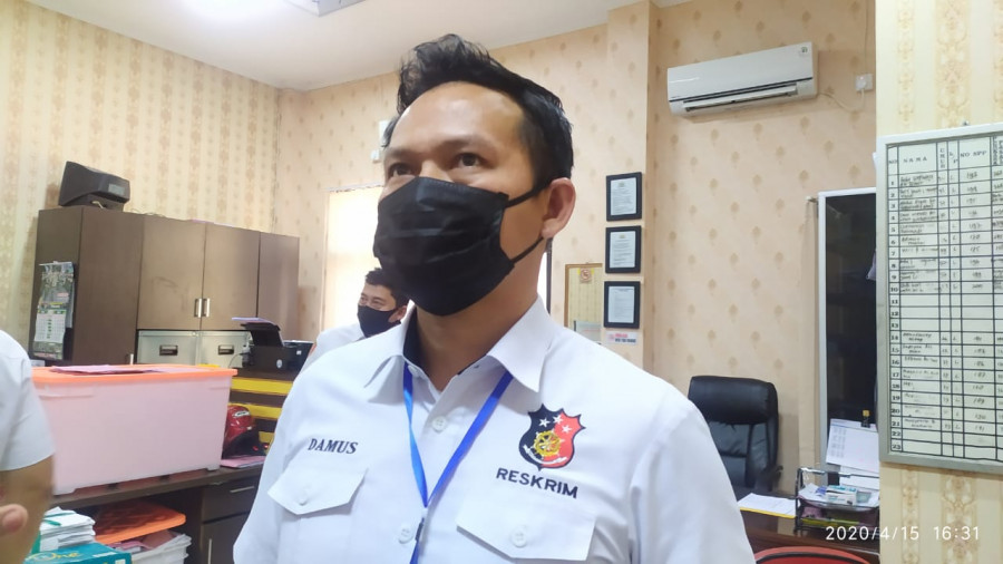 Kasat Reskrim Polresta Samarinda, Kompol Damus Asa saat ditemui di Mako Polresta Samarinda Kamis (16/4/2020) hari ini. (Foto:Nancy/korankaltim.com)