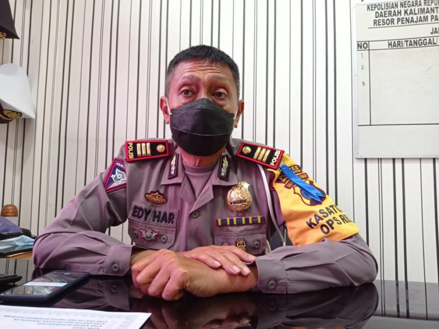 Kasat Lantas Polres Penajam Paser Utara AKP Edy Haruna. (Erwin/Korankaltim.com)