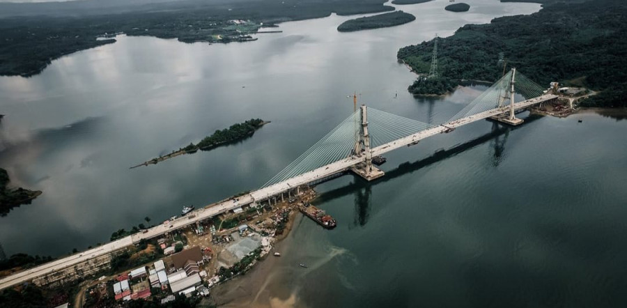 Jembatan Pulau Balang Telah Tersambung (Foto: Istimewa)