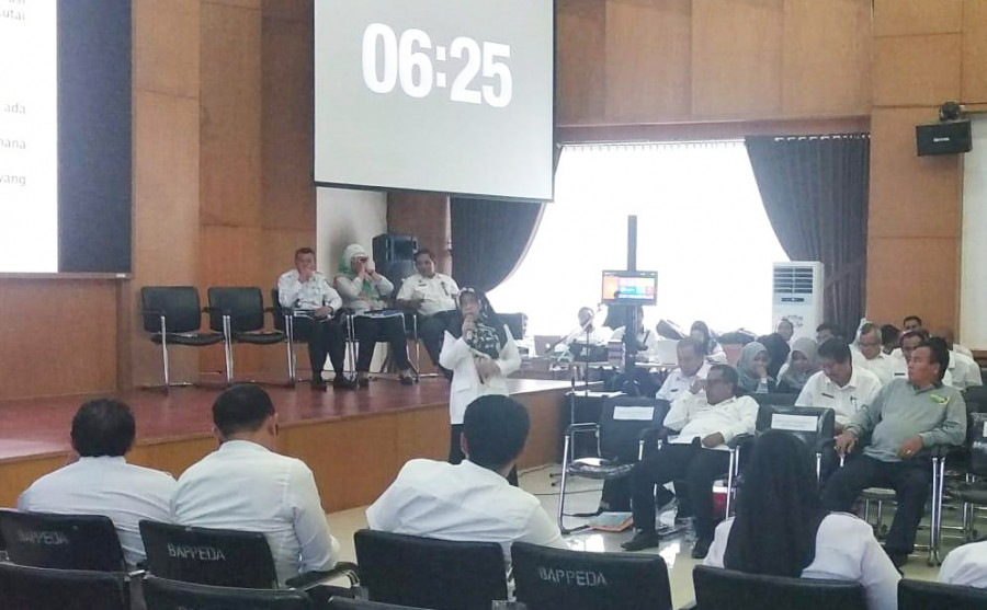 Kepala DPPPA Kukar mempresentasikan salah satu programnya dalam GENERASI III pada Rabu (27/3/2019)