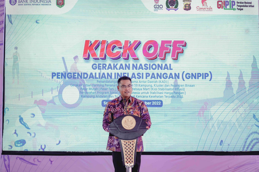 Kepala Kantor Perwakilan Bank Indonesia Kaltim, Ricky P Gozali dalam kick off pengendalian inflasi di Samarinda (Istimewa)