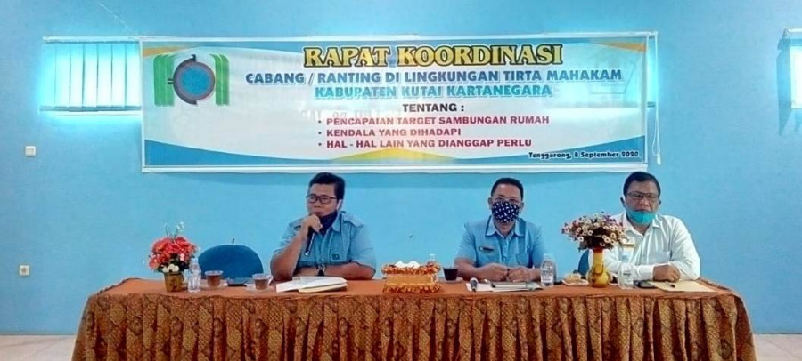 Rakor yang Dipimpin Langsung jajaran Direksi PDAM Tirta Mahakam, Dirut, Dirum dan Dirtek ( Heri/korankaltim.com)