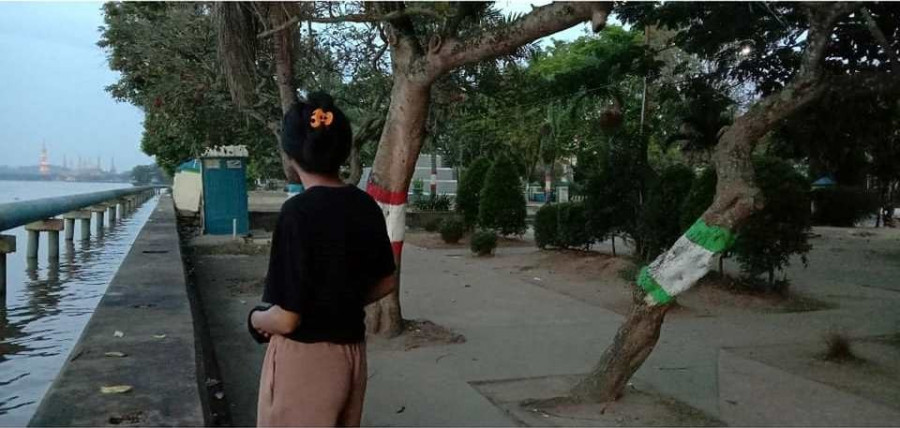 Kawasan Tepian Mahakam Samarinda, belum ada aktivitas pedagang setelah dilarang Pemkot Samarinda sejak bulan lalu. (Foto: susifacebook)