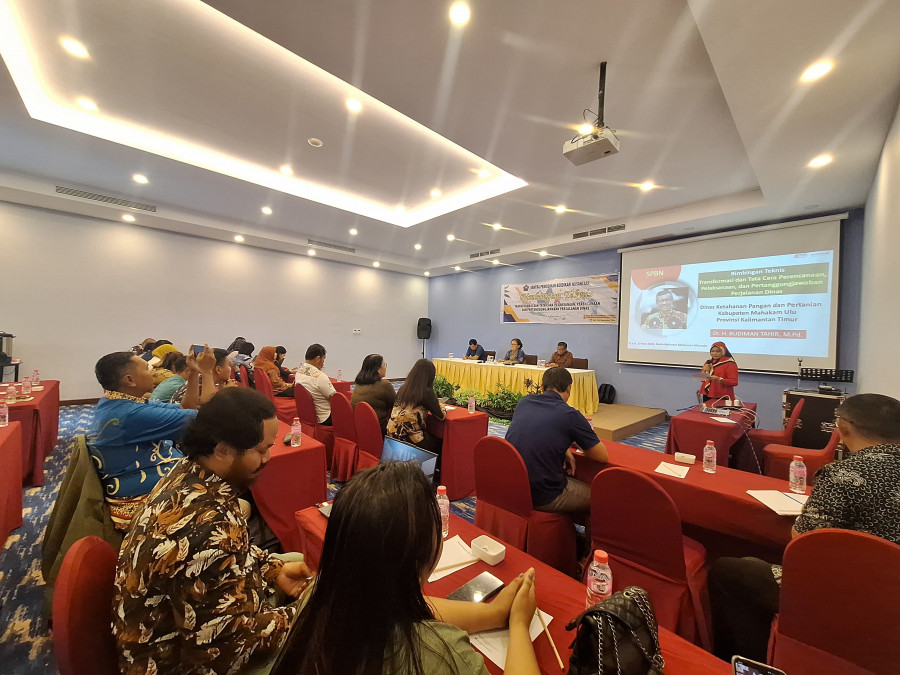 Bimtek transformasi dan tata cara perencanaan, pelaksanaan, serta pertanggungjawaban perjalanan dinas yang sedang berlangsung di Swiss-Belhotel Maleosan Manado, Senin (18/11/2024) hari ini. (Foto: Julika/ Korankaltim.com).