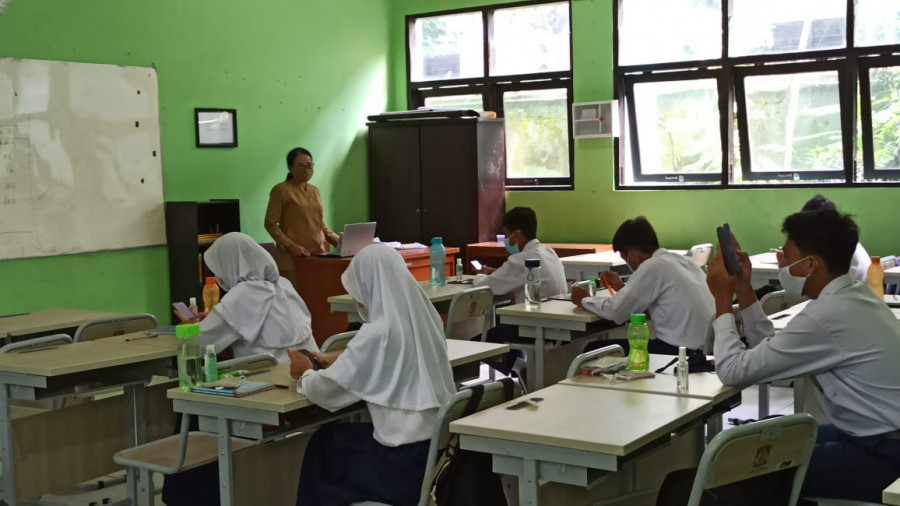 Simulasi pembelajaran tatap muka di Balikpapan (Hendra/korankaltim.com)