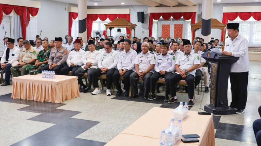 Sekda Kukar Sunggono menghadiri expose MTQ Ke- 46 Tingkat Kabupaten Kukar. (Foto: Prokom)