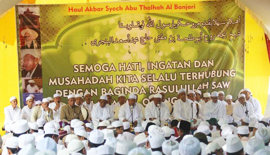 Pelaksanaan haul Syekh Abu Tholhah yang dilaksanakan tahun 2018 lalu ( ist )