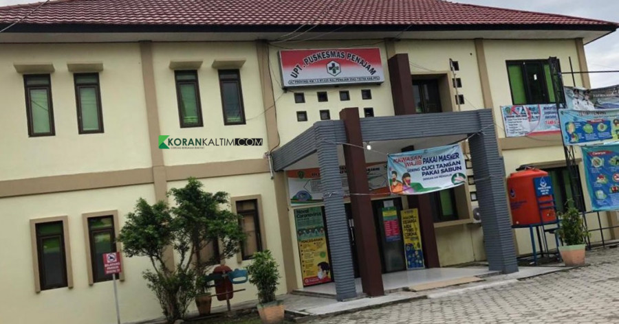 UPT Puskesmas Penajam ditutup sementara setelah terdapat Nakes terkonfirmasi positif Covid-19. (Foto: Erwin/Korankaltim.com)