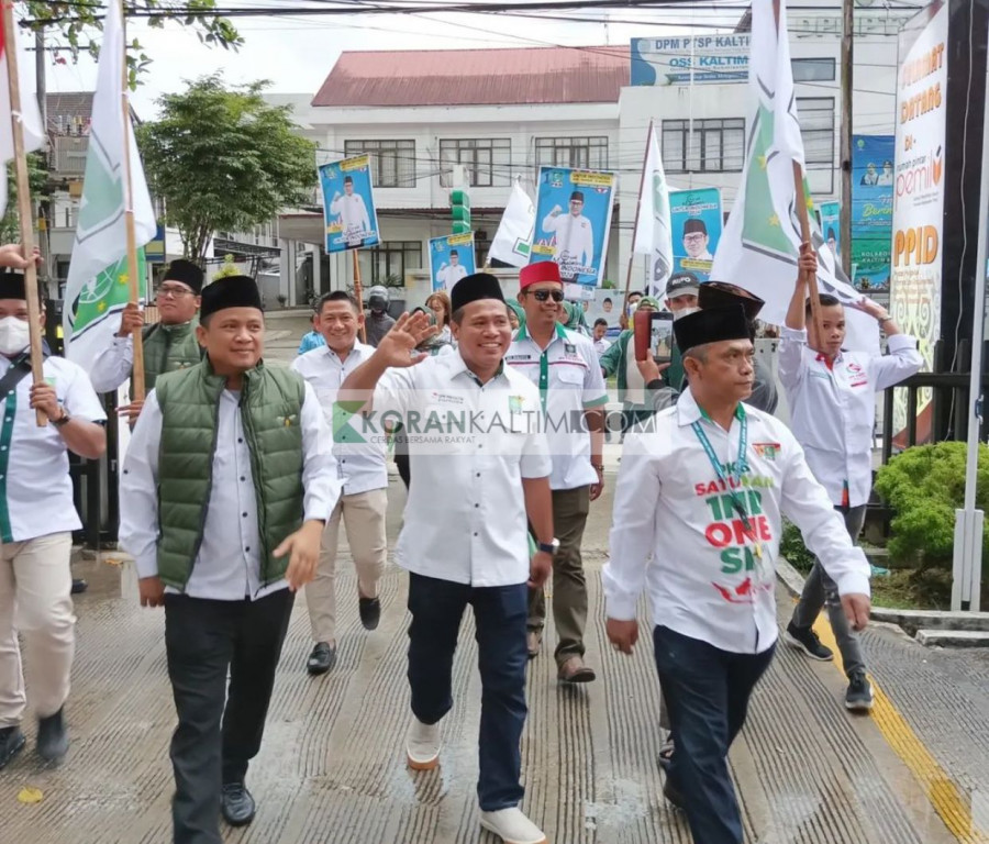 DPW PKB Kaltim serahkan 55 berkas pendaftaran bacaleg ke KPU Kaltim, Sabtu (13/5/2023). (Foto: Faishal Ays/Korankaltim.com)