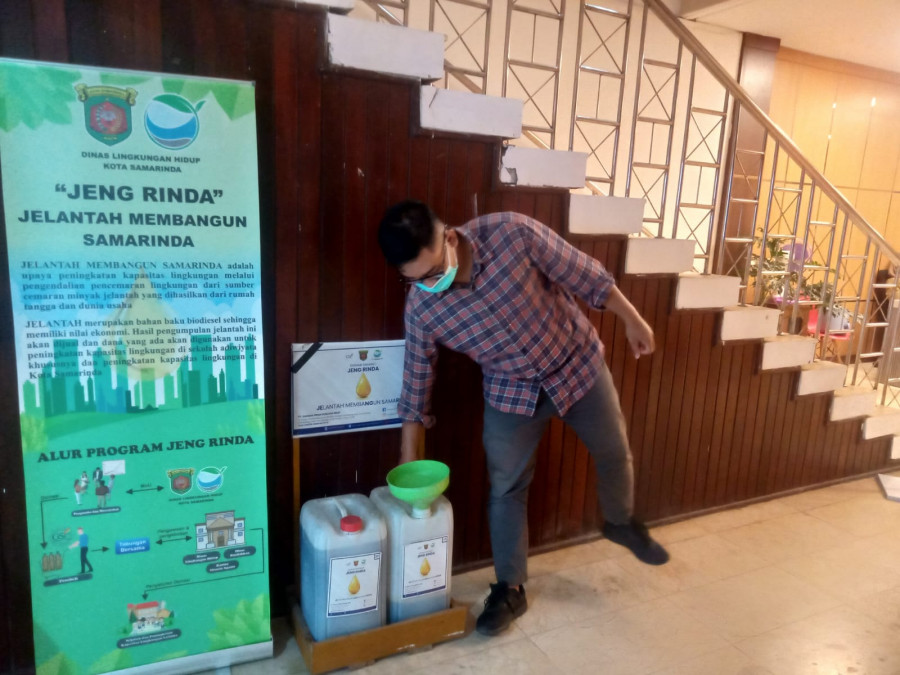 Salah satu program Jelantah Membangun Samarinda (Jengrinda) yang berada di lingkungan Sekretariat Kota Samarinda (Claudius Vico/Korankaltim.com)