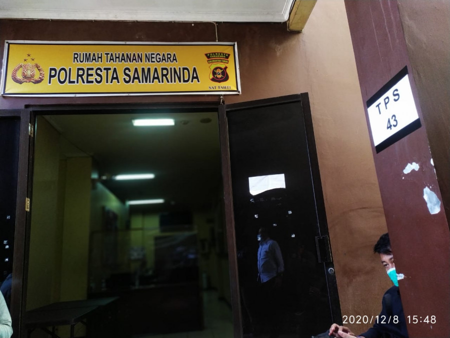 Polresta Samarinda menjadi TPS perdana pada Pilkada tahun 2020.(Foto:Nancy/korankaltim.com)