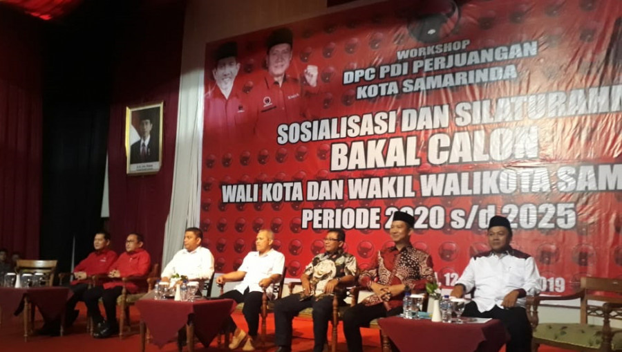 Suasana acara silaturahmi dan sosialisasi bakal calon Wali Kota dan Wakil Walikota Samarinda Garapan DPC PDIP,Sabtu (12/10). ( Foto: Sofyan/korankaltimcom)