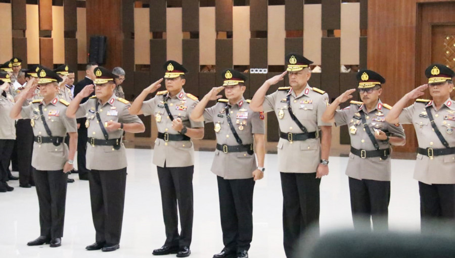 Proses sertijab yang dipimpin Kapolri Jenderal Idham Azis di Mabes Polri, Selasa (19/11) kemarin. (Foto: Istimewa )
