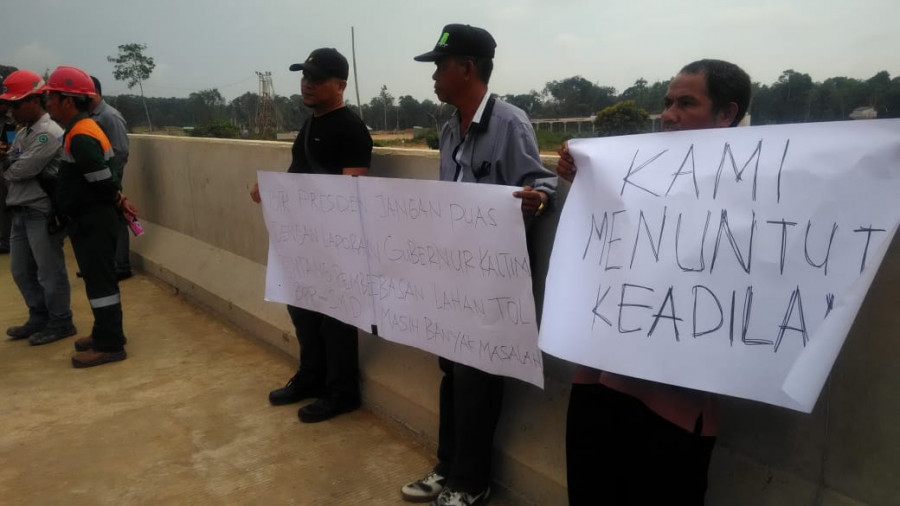 Agus Halim, Warga yang meminta lahannya segera di bayar. (KORANKALTIM.COM/Rusdi)