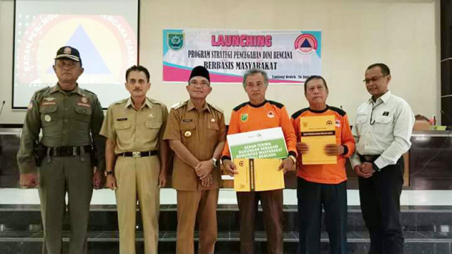 KOMITMEN: Launching Program Strategi Pencegahan Dini Bencana yang di-support Berau Coal.