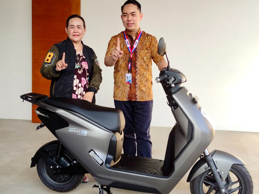 tampilan motor Honda EM1 e: Plus (istimewa).