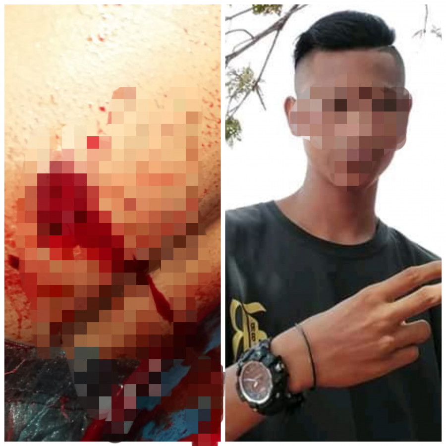 Korban (Nafis) tewas ditikam menggunakan badik. (Foto:Polsek Muara Kaman)