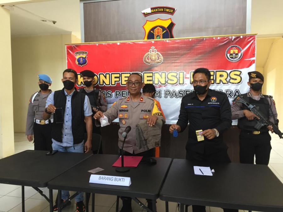 Wakapolres PPU Kompol Bergas Hartoko saat menggelar press relese pengungkapan narkotika belum lama ini. (Erwin/KK).