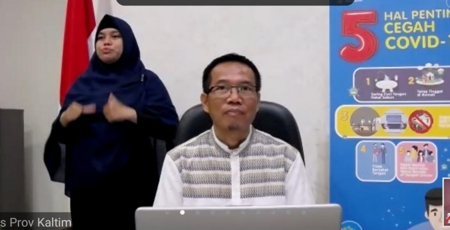 Jubir Covid-19 Kaltim Andi Muhammad Ishak (Tangkapan Layar Aplikasi Zoom)