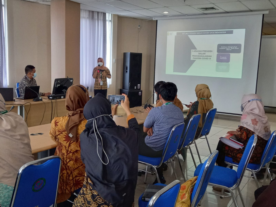 Acara Bimbingan teknis bersama tim Kemenkes RI, Dinkes Provinsi dan Kota Bontang, Kamis (4/11/2021). ( (Foto: cholisoh)