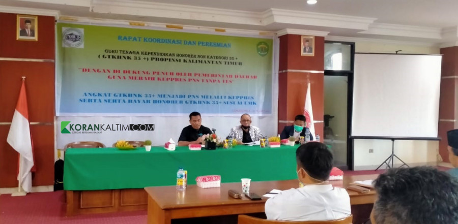 Rakorda GTKHNK 35 di gedung PGRI Samarinda. (foto : Ainur Rofiah/koranKaltim.com)