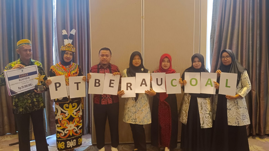 Apresiasi kepada PT Berau Coal dari Tim Perpustakaan SMA Negeri 6 Berau yang Meraih Juara 2 Lomba Perpustakaan SMA/SMK/MA Terbaik Tingkat Nasional Klaster III Tahun 2023. (PT Berau Coal)