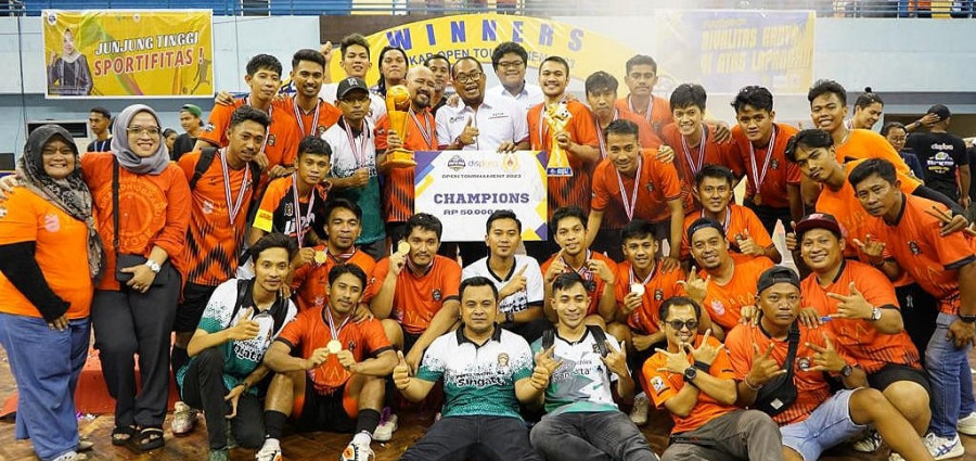 Tim Lipan FC usai meraih kemenangan di open turnamen AFKAB 2023 (Ist)