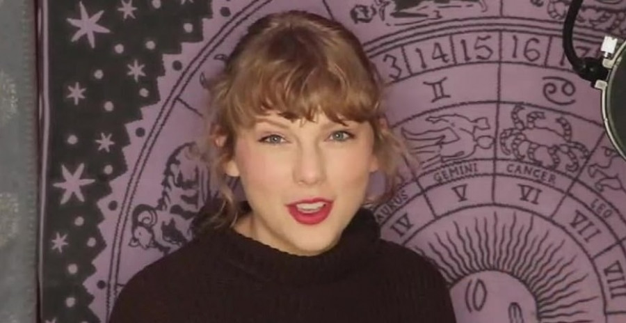 Taylor Swift saat berbicara usai meraih banyak gelar dari ajang Amerian Music Award 2020. (Foto: dailymail)