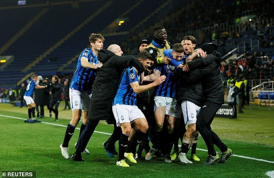 Atalanta, tim kejutan wakil dari Italia yang melaju ke babak 16 Besar Liga Champions. (dailymail)