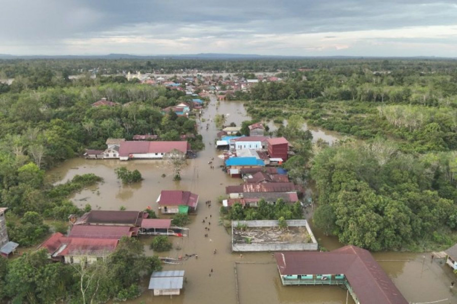 Banjir yang terjadi di Kutai Barat pertengahan tahun 2024 lalu. Sudah diantisipasi BPBD Kaltim di tahun 2025 ini andai Kembali terjadi. (dokantaranewskaltim)