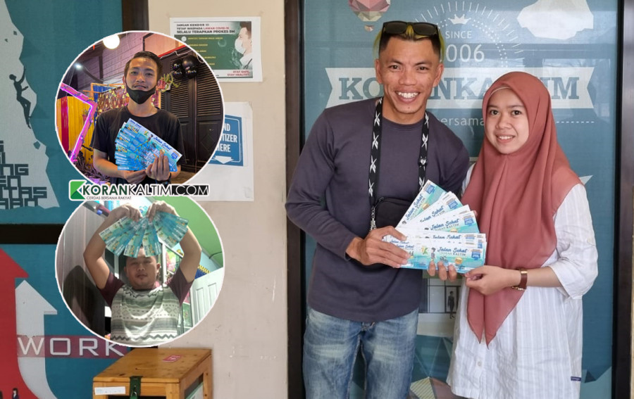 Sejumlah Warga Yang telah membeli Tiket Jalan Sehat HUT Koran Kaltim ke 16. (Foto: Korankaltim.com)