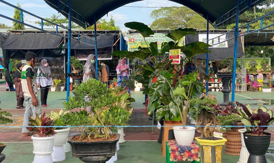 58 tanaman hias unjuk gigi di ajang eksibisi pameran bunga, Kodim 0908/BTG. (Foto: cholisoh/korankaltim.com)