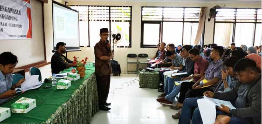 Suasana Bimtek Pengawasan bagi PPL dan Pengawas TPS se Kecamatan Tenggarong