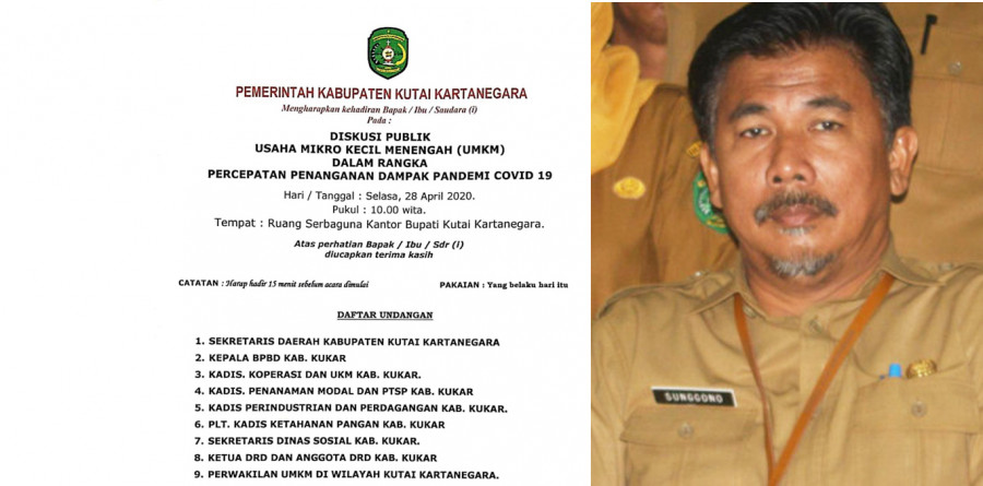 Sekretaris Daerah (Sekda) Kukar, Sunggono