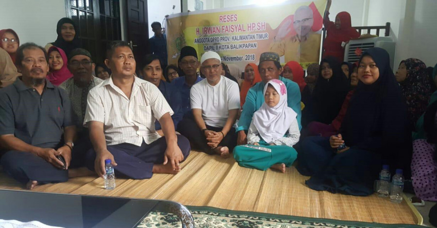SERAP ASPIRASI: Anggota DPRD Kaltim Irwan Faisyal HP saat menggelar reses atau serap aspirasi masyarakat di Kota Balikpapan, pada 28 Oktober – 4 November 2018