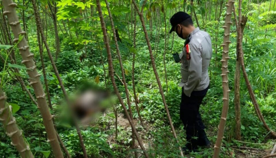 Polisi saat mendatangi lokasi kejadian. (Polsek Loa Kulu/koran kaltim. com)