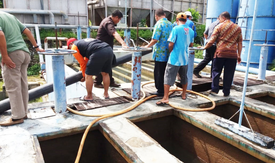 Perawatan rutin WTP Konvensional Sukarame