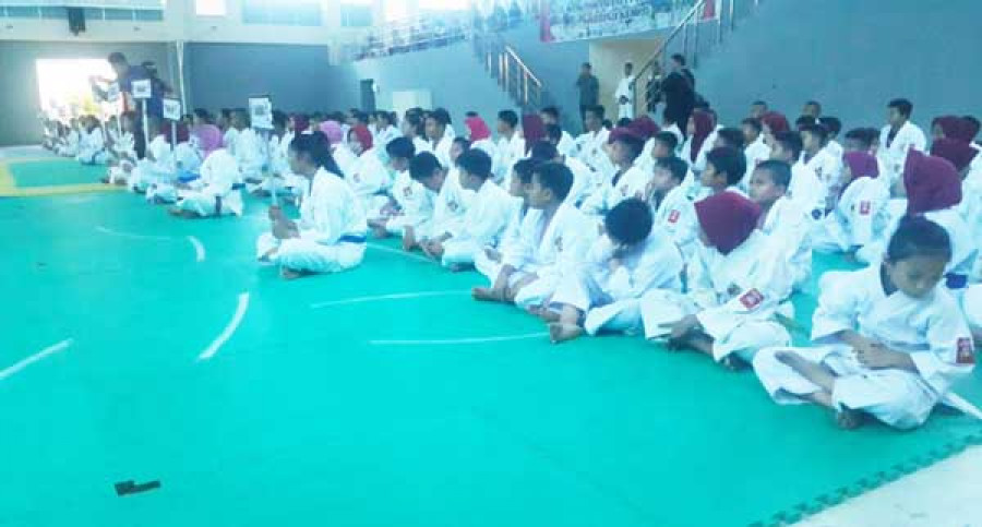 Suasana pembukaan Kejurprov Junior Shorinji Kempo Kaltim yang diikuti 3 Provinsi di Kalimantan yang saat ini tengah berlangsung
