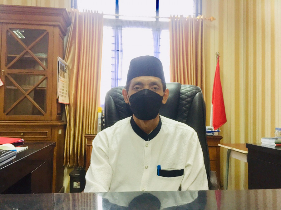 Kepala sekolah SMAN 3 Samarinda, Muji Raharjo saat ditemui di ruangannya pada Selasa (4/1/2022) (linda mulyani)