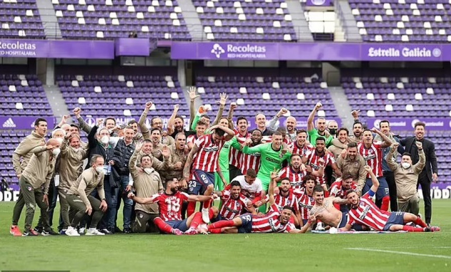 Atletico Madrid, melewati kompetisi sulit di Spanyol dalam masa pandemi Covid-19 untuk jadi juara. (Foto: dailymail)