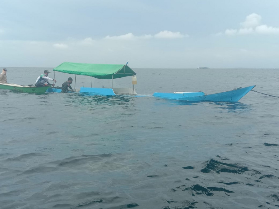 Penyelamatan Kapal Tenggelam di Kawasan RIG Malahin (Foto: BPBD)