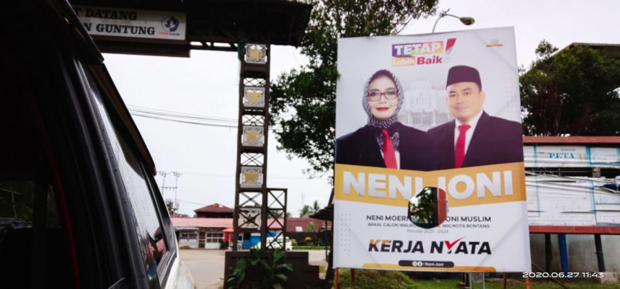 Tim Pemenangan Neni-Joni laporkan aksi pengrusakan terhadap Baliho Neni-Joni (Istimewa)