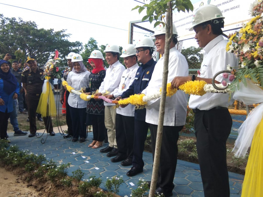 Peresmian jargas yang dikakukan pejabat dari BPH Migas, Pertagas Niaga dan PHKT serta anggota Komisi VII DPR RI. (Erwin/KoranKaltim.Com)