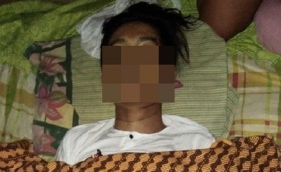 Korban saat disemayamkan di rumah duka.