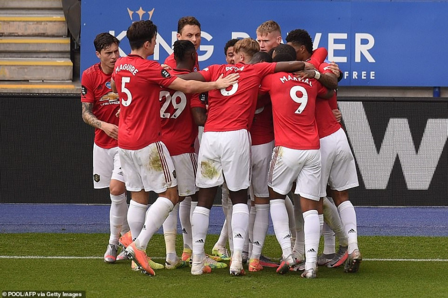 Menang dua gol tanpa balas, Manchester United resmi meraih satu tiket ke Liga Champions (Foto: dailymail)