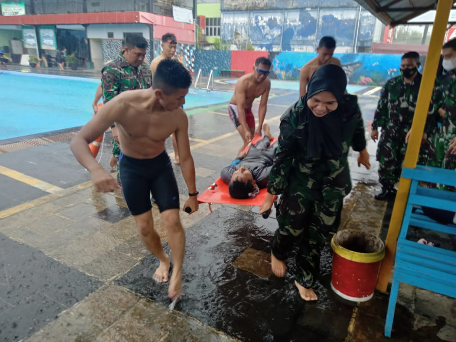 Para Personil Lanal Balikpapan saat melakukan uji latihan (Istimewa)