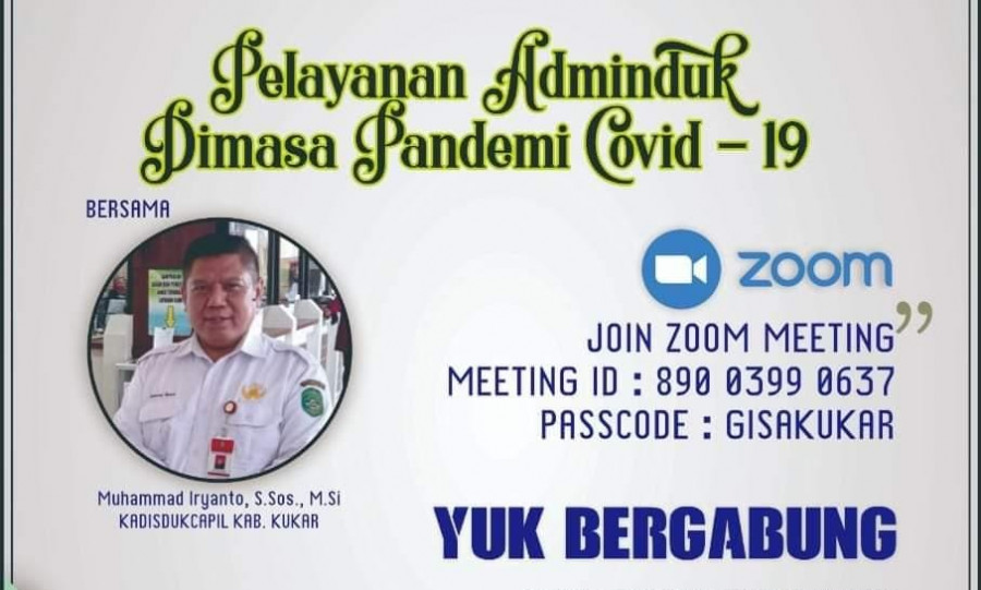 Disdukcapil Kukar menggelar diskusi berkala untuk keduakalinya pada Jumat (9/10/2020) pukul 09.30 WITA s/d 11.00 WITA