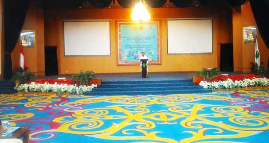Wagub Hadi Mulyadi saat membuka UKW PWI Kaltim di Pendopo Lamin Etam Rabu (14/11/2018) pagi
